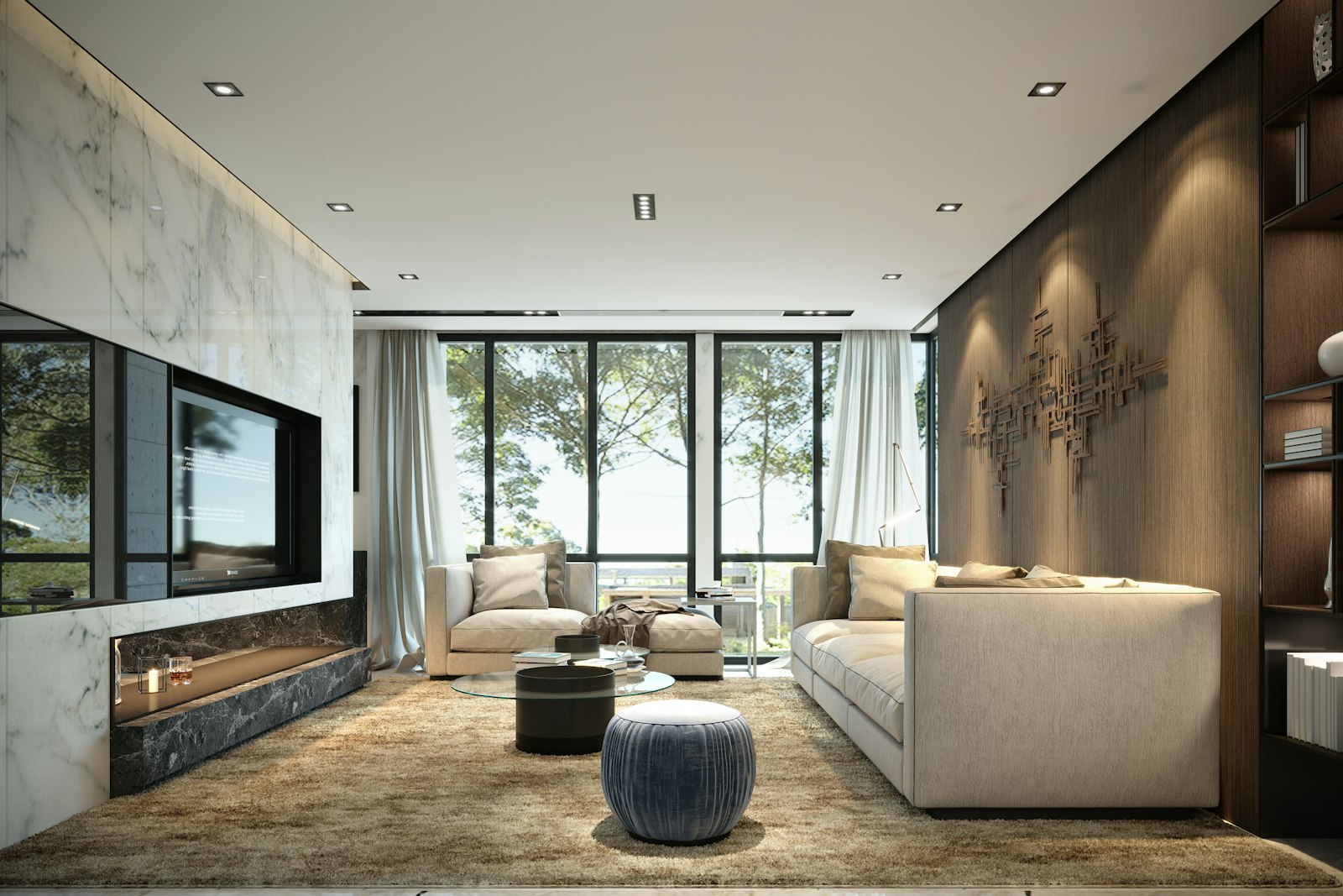 Modern interior of an apartment in an Argentine residential tower
